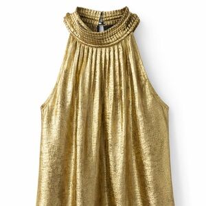 NWT Halter Pleated Shell Top Size 10